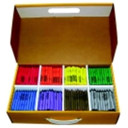 School Smart School Smart Non-Toxic Regular Crayon Classroom Storage Box - 0.31 x 3.5 in. - Pack 800 245952